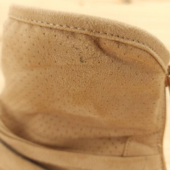 Carlos Womens Abbey Western Ankle Boots 7 Tan Fabric Strappy Chic Booties - Picture 10 of 11